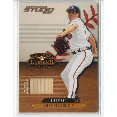 2001 Studio Leather and Lumber #LL6 Greg Maddux
