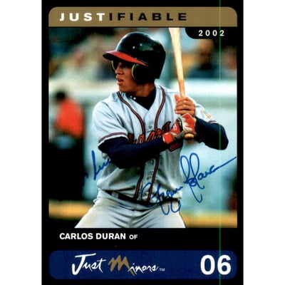 2002-03 Justifiable Autographs Black #6 Carlos Duran