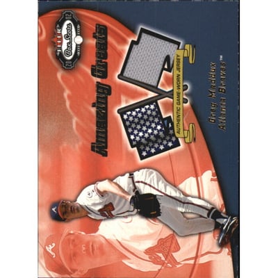 2002 Fleer Box Score Amazing Greats Single Swatch #8 Greg Maddux