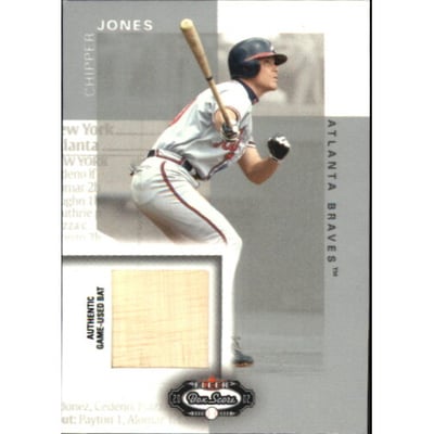 2002 Fleer Box Score Classic Miniatures Game Used #4 Chipper Jones Bat