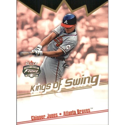 2002 Fleer Focus JE Kings of Swing #20 Chipper Jones