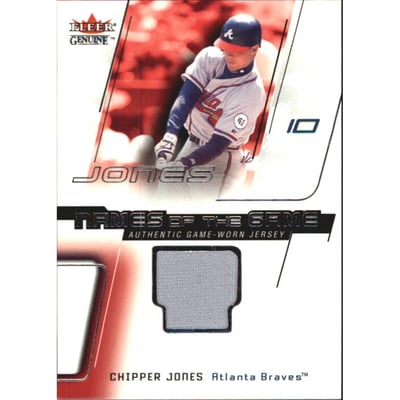 2002 Fleer Genuine Names of the Game Memorabilia #11 Chipper Jones
