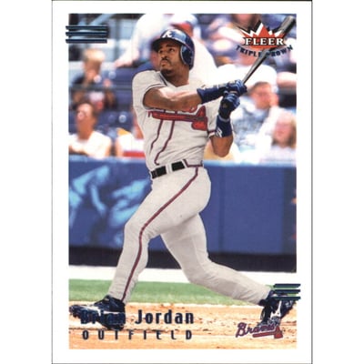 2002 Fleer Triple Crown RBI Parallel #152 Brian Jordan/97
