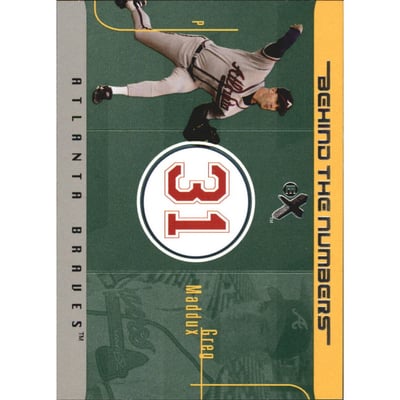 2003 E-X Behind the Numbers #12 Greg Maddux