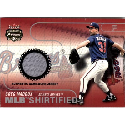 2003 Fleer Focus JE MLB Shirtified Game Jersey #GM Greg Maddux