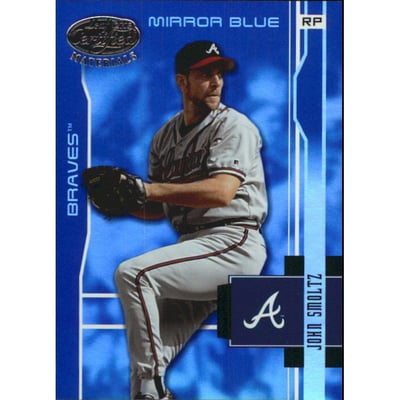 2003 Leaf Certified Materials Mirror Blue #18 John Smoltz