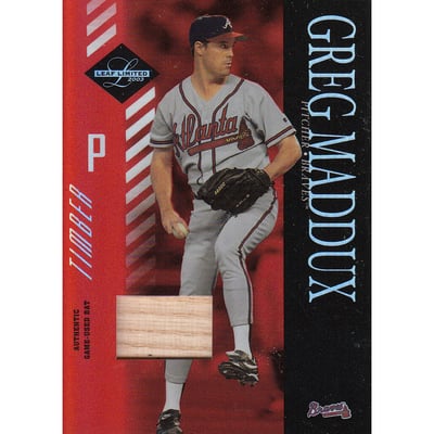 2003 Leaf Limited Timber #128 Greg Maddux A