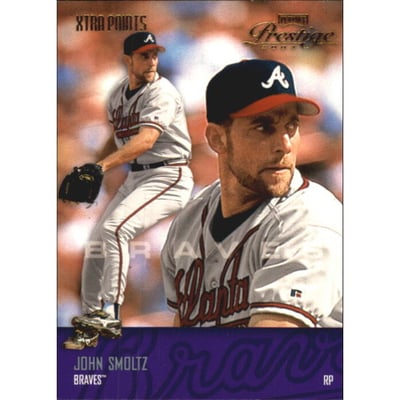 2003 Playoff Prestige Xtra Points Purple #101 John Smoltz