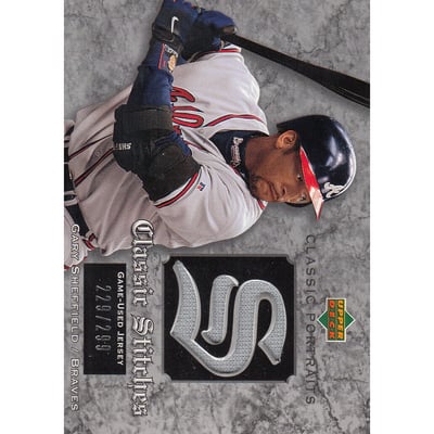 2003 Upper Deck Classic Portraits Stitches #GS Gary Sheffield