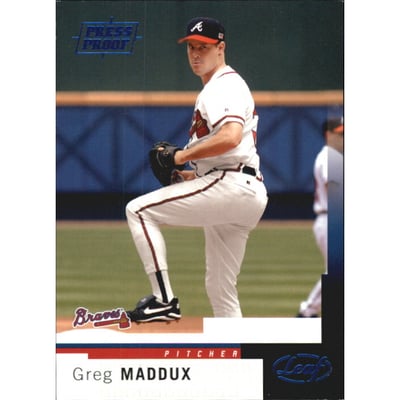 2004 Leaf Press Proofs Blue #109 Greg Maddux