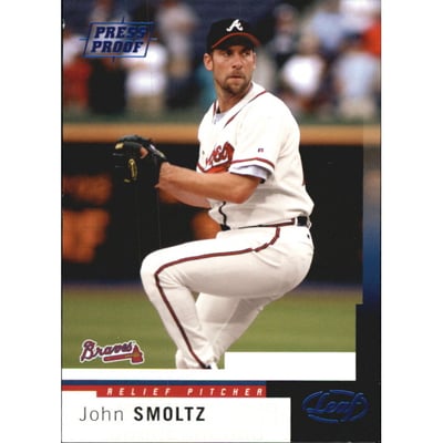 2004 Leaf Press Proofs Blue #111 John Smoltz