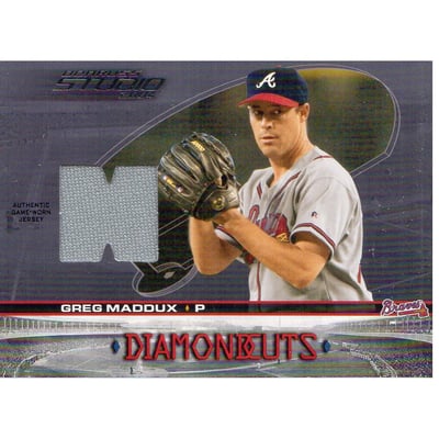 2004 Studio Diamond Cuts Material Jersey #2 Greg Maddux/250