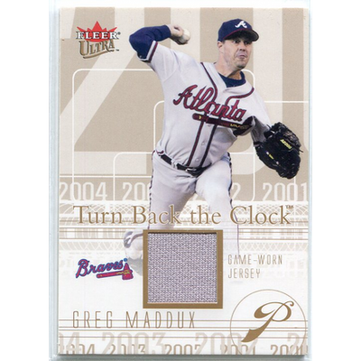 2004 Ultra Turn Back the Clock Jersey Copper #GM Greg Maddux Braves