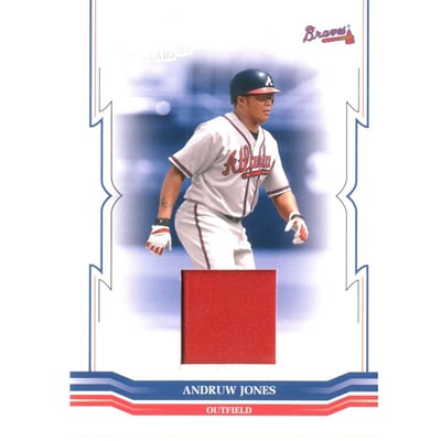 2005 Throwback Threads Material Jersey Prime #25 Andruw Jones/100