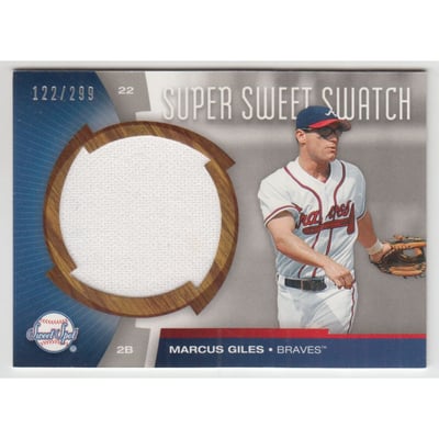 2006 Sweet Spot Super Sweet Swatch #SWMG Marcus Giles Jsy/299