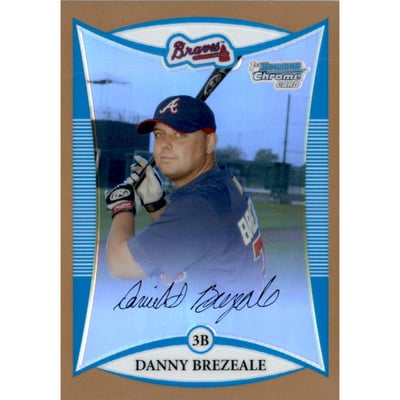2008 Bowman Chrome Prospects Gold Refractors #BCP151 Danny Brezeale