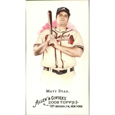 2008 Topps Allen and Ginter Mini A and G Back #344 Matt Diaz