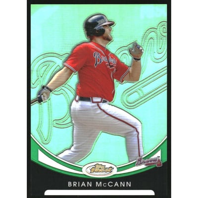 2010 Finest Refractors Green #116 Brian McCann