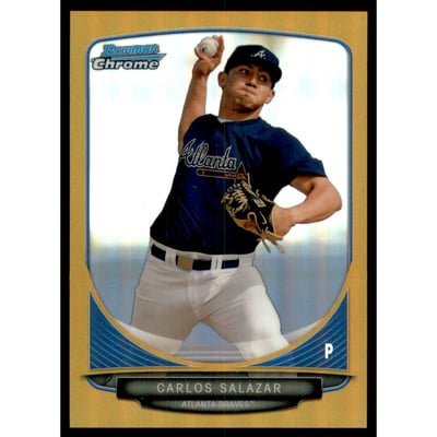 2013 Bowman Chrome Draft Draft Picks Gold Refractors #BDPP48 Carlos Salazar