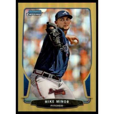 2013 Bowman Chrome Gold Refractors #13 Mike Minor