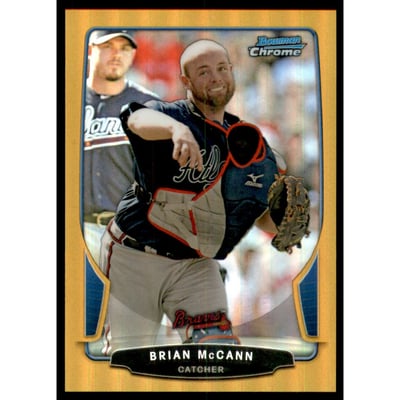 2013 Bowman Chrome Gold Refractors #214 Brian McCann