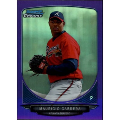 2013 Bowman Chrome Prospects Purple Refractors #BCP114 Mauricio Cabrera