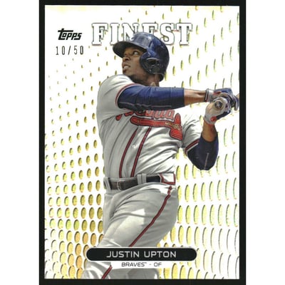 2013 Finest Gold Refractors #75 Justin Upton