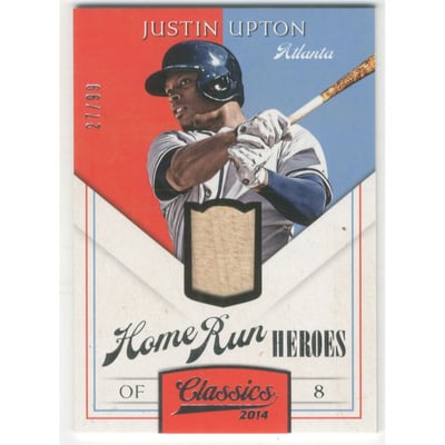 2014 Classics Home Run Heroes Bats #18 Justin Upton/99