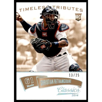 2014 Classics Timeless Tributes Gold #158 Christian Bethancourt