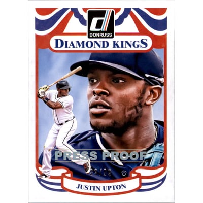 2014 Donruss Press Proofs Gold #210 Justin Upton DK
