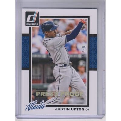2014 Donruss Press Proofs Gold #57 Justin Upton