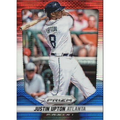 2014 Panini Prizm Prizms Red White and Blue Pulsar #35 Justin Upton