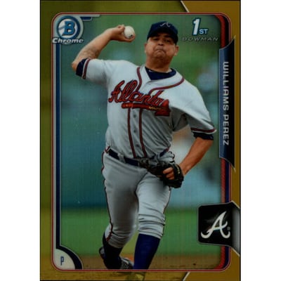 2015 Bowman Chrome Prospects Gold Refractors #BCP22 Williams Perez