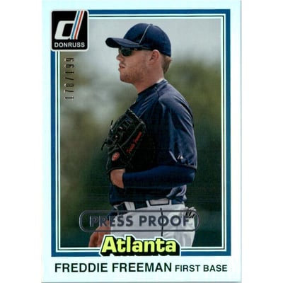 2015 Donruss '81 Press Proofs Platinum Blue #219 Freddie Freeman