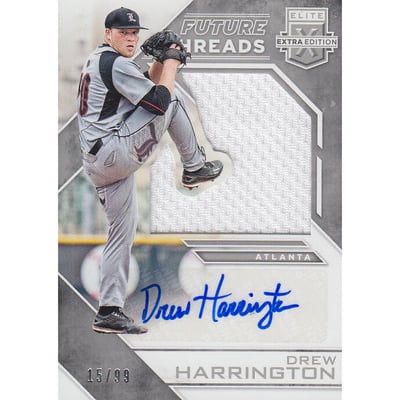 2016 Elite Extra Edition Future Threads Silhouette Autographs Silver #28 Drew Harrington
