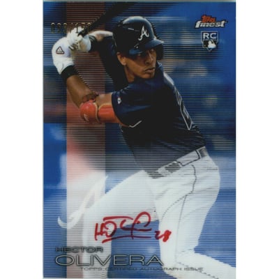 2016 Finest Autographs Blue Refractors #FAHO Hector Olivera