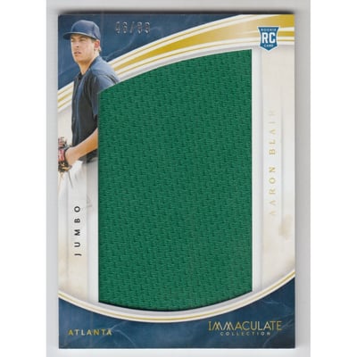 2016 Immaculate Collection Immaculate Jumbo Materials #66 Aaron Blair/99