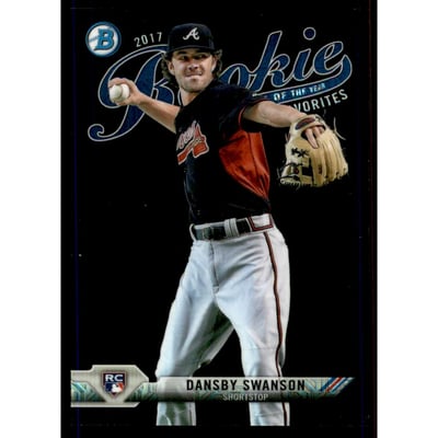 2017 Bowman Chrome Mega Box Rookie of the Year Favorites Refractors #ROYFIDS Dansby Swanson