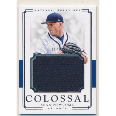 2017 Panini National Treasures Colossal Materials #46 Sean Newcomb/99