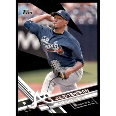 2017 Topps Black #278 Julio Teheran