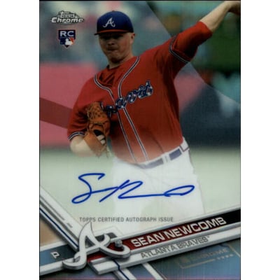 2017 Topps Chrome Rookie Autographs Refractors #RASN Sean Newcomb