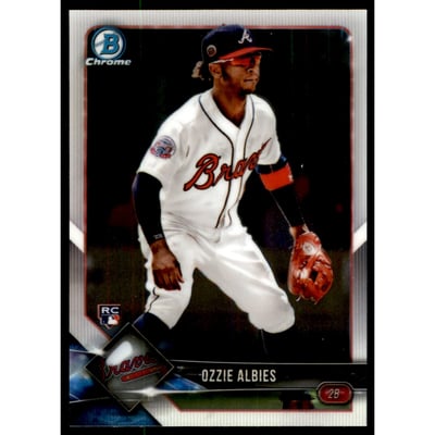2018 Bowman Chrome #92 Ozzie Albies RC
