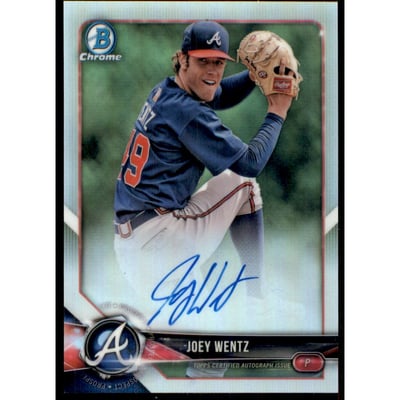 2018 Bowman Chrome Prospect Autographs Refractors #CPAJW Joey Wentz