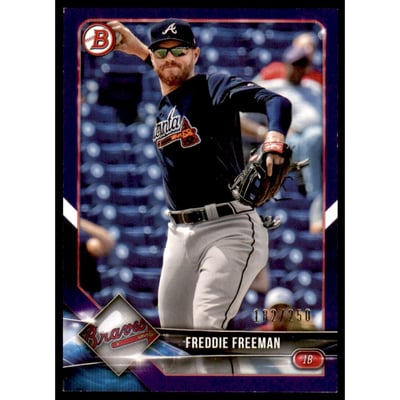 2018 Bowman Purple #41 Freddie Freeman
