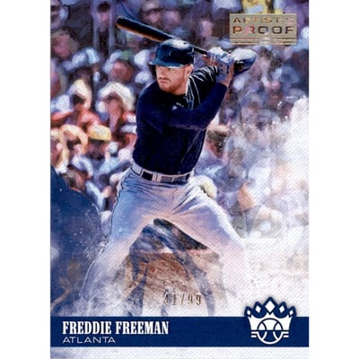 2018 Diamond Kings Artist Proof Gold #143 Freddie Freeman