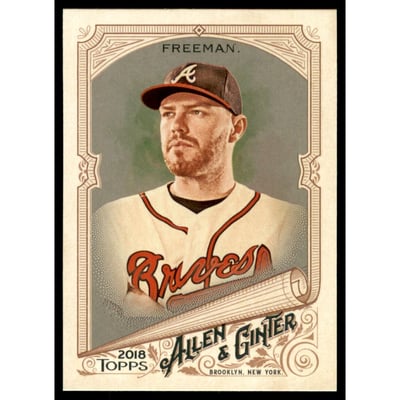 2018 Topps Allen and Ginter Glossy Silver #191 Freddie Freeman