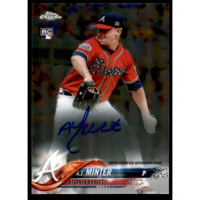 2018 Topps Chrome Rookie Autographs #RAAM A.J. Minter