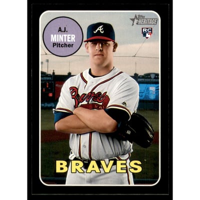 2018 Topps Heritage Black Border #669 A.J. Minter