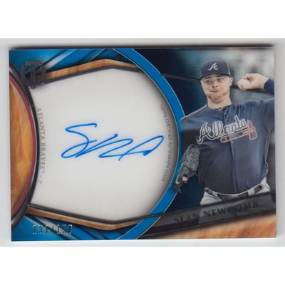 2018 Topps Tribute Autographs Blue #TASNE Sean Newcomb/150