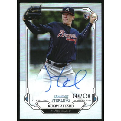 2019 Bowman Sterling Rookie Autographs Refractors #BSRAKA Kolby Allard